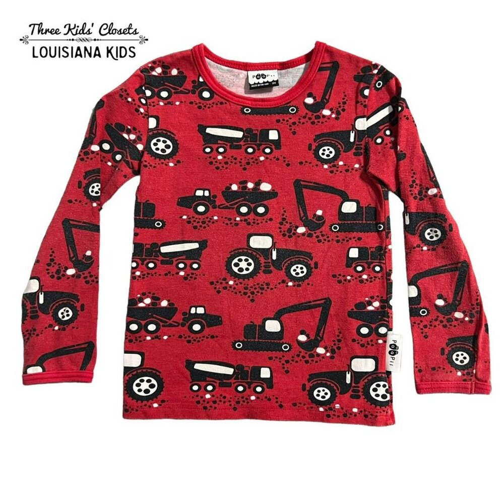 PaaPii Sz 104 (4Y) Organic Construction Dump Truck Excavator Shirt